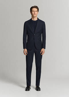 Milan slim-fit suit jacket — Navy 2