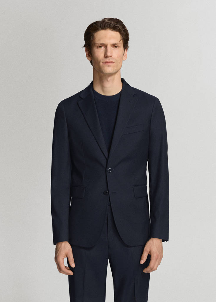 Milan slim-fit suit jacket — Navy