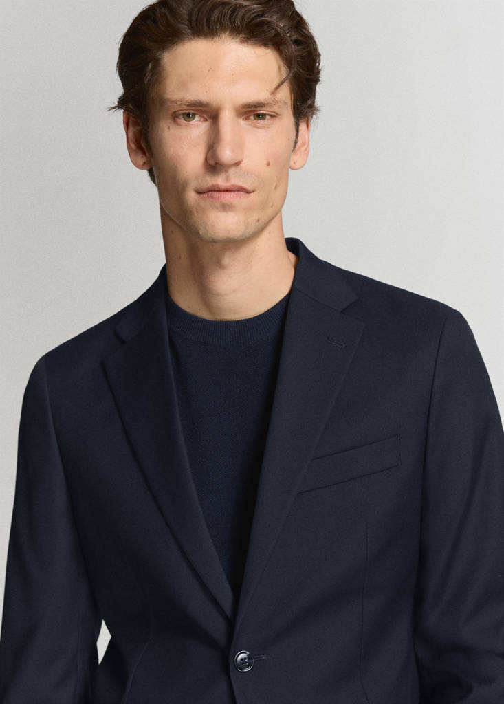 Milan slim-fit suit jacket — Navy