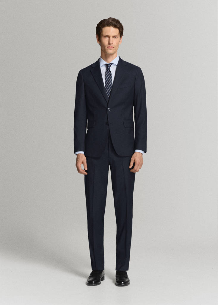 Milan slim-fit suit jacket — Navy