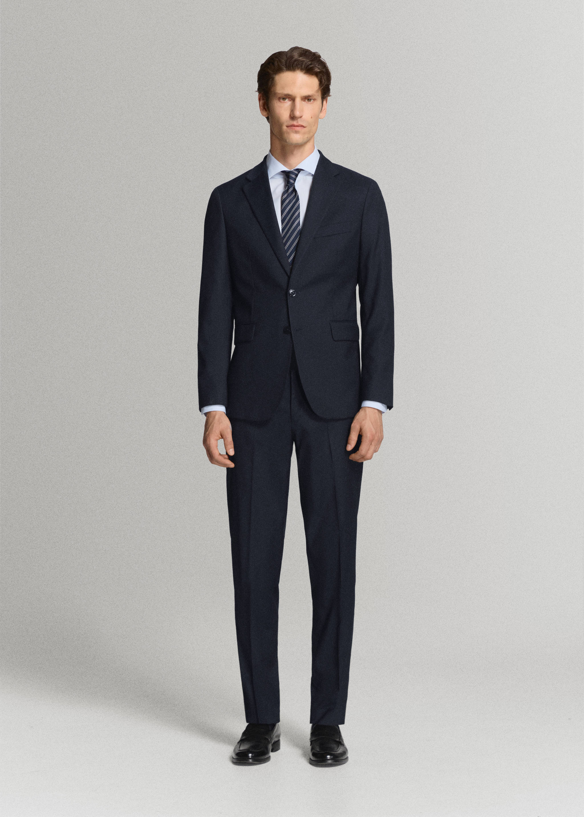 Milan slim-fit suit jacket - General plane