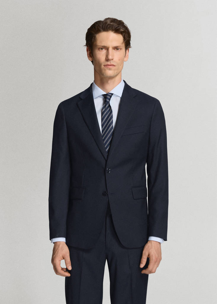 Milan slim-fit suit jacket — Navy