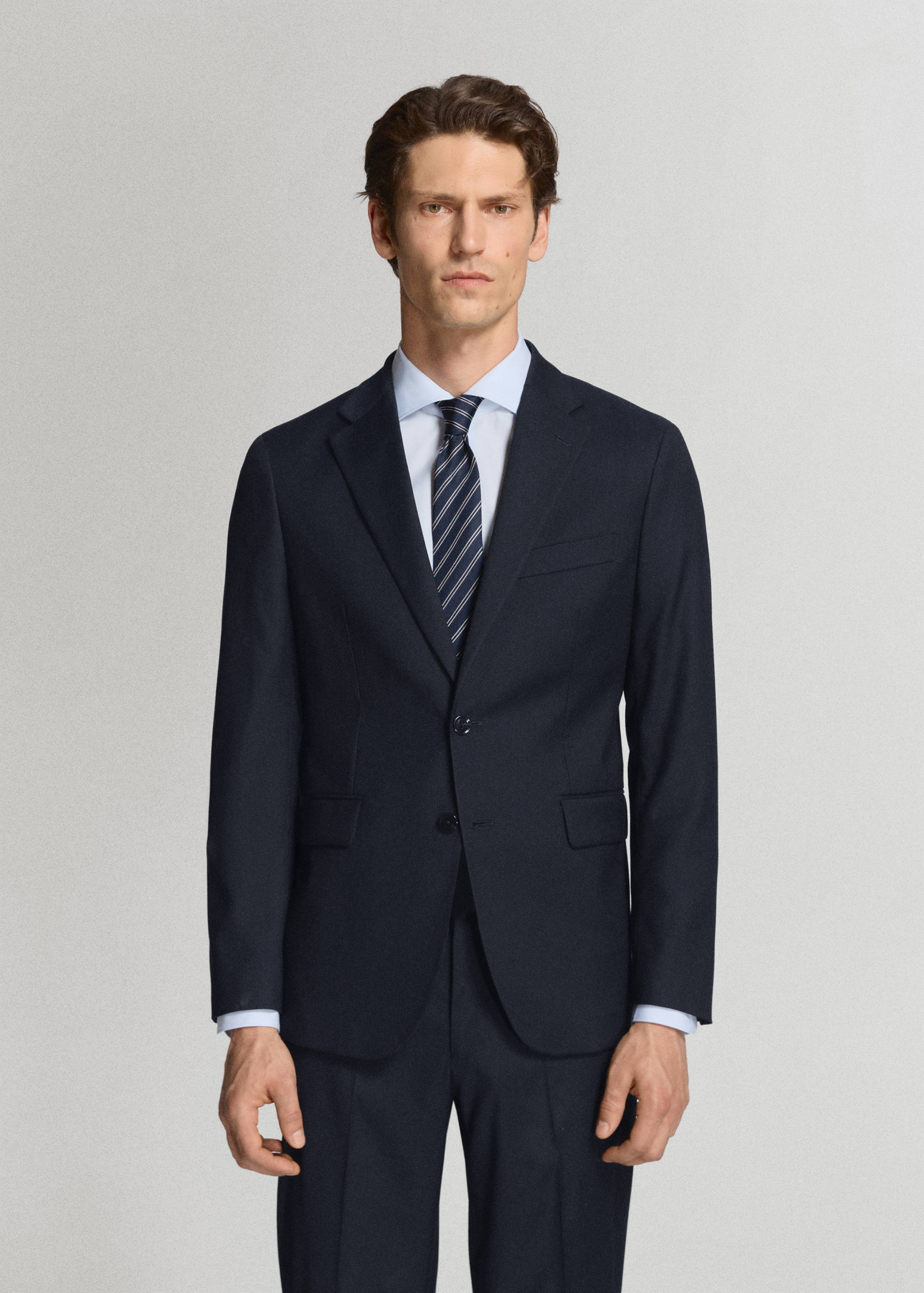 Milan slim-fit suit jacket - Medium plane