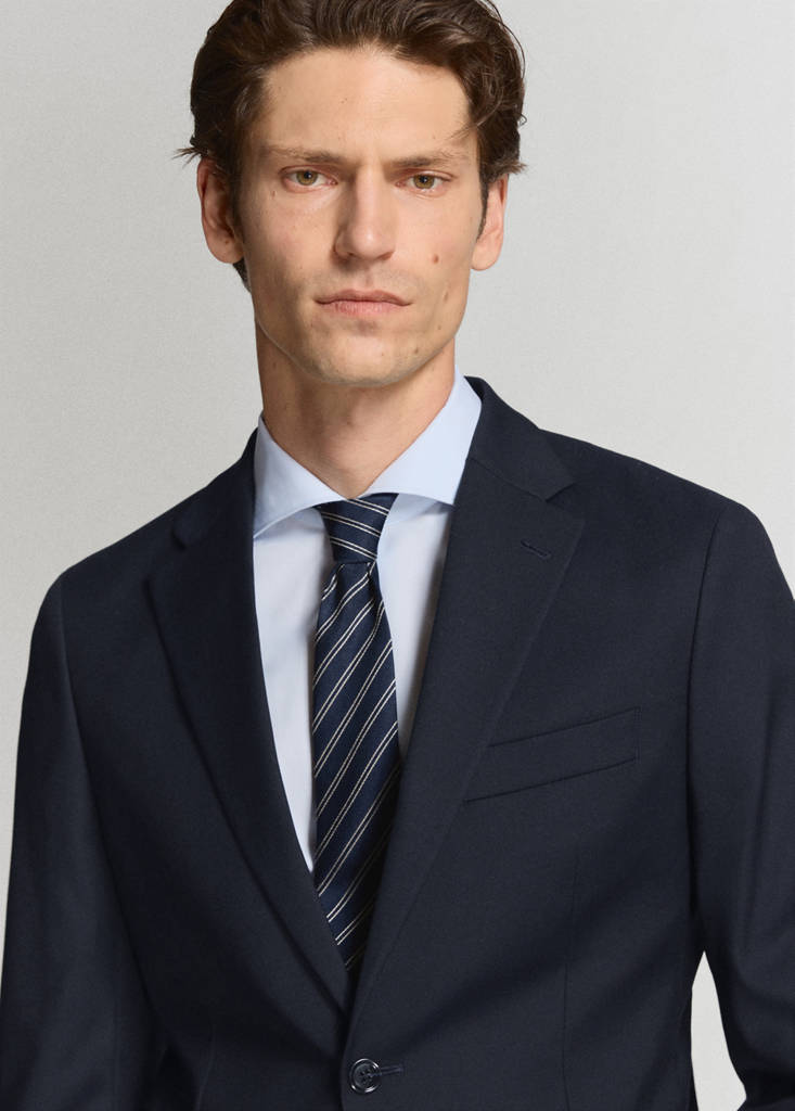 Milan slim-fit suit jacket — Navy