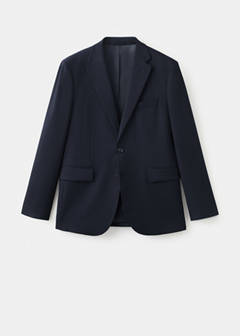 Milan slim-fit suit jacket — Navy 6