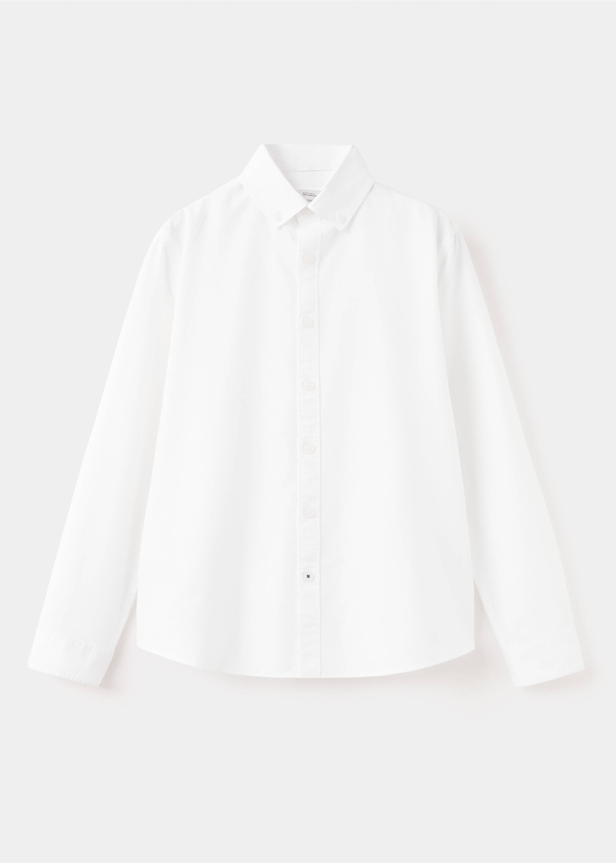 100% cotton Oxford shirt - Article without model, White. Ref: 37091362-00.
