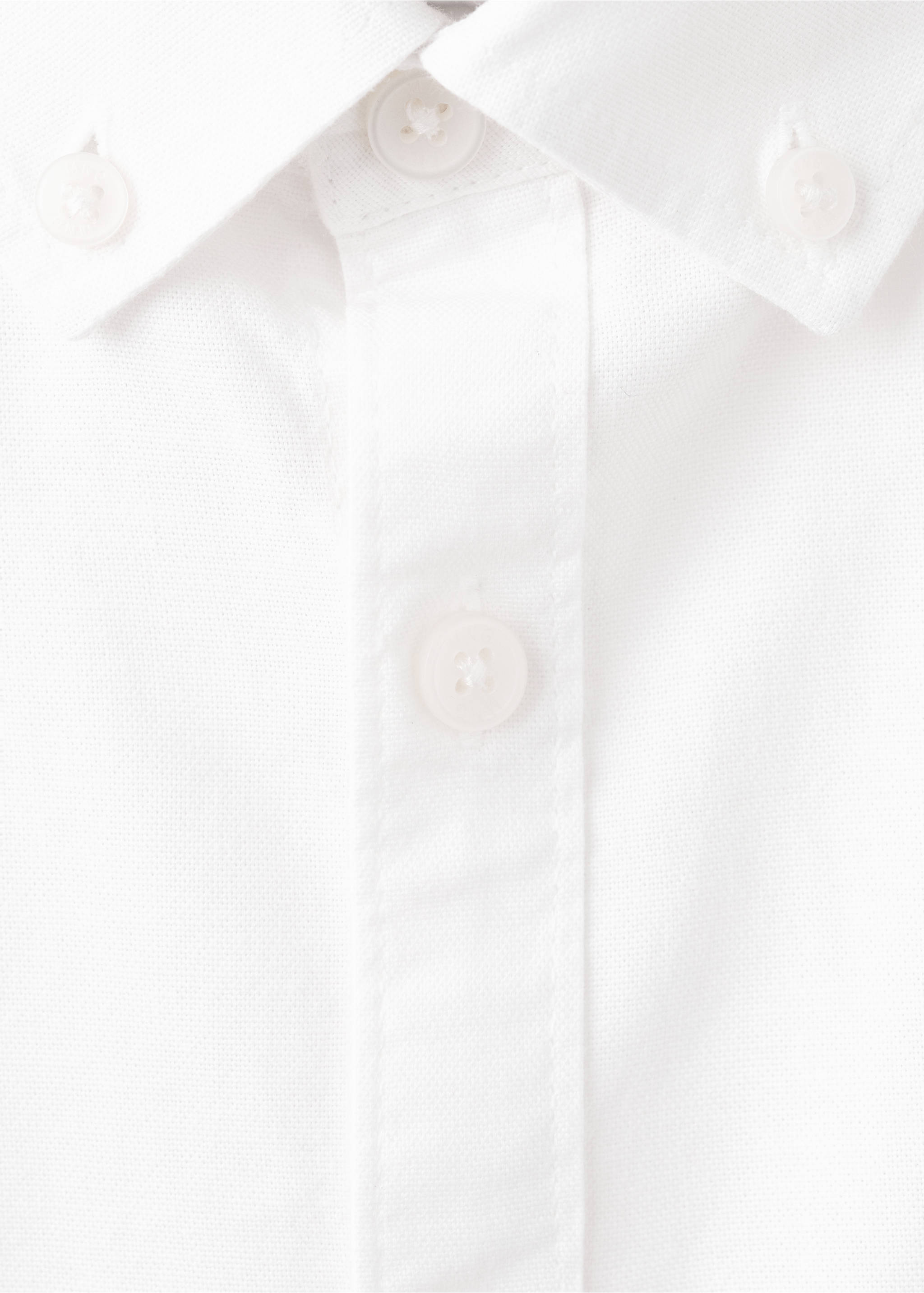 100% cotton Oxford shirt - Details of the article 8, White. Ref: 37091362-00.