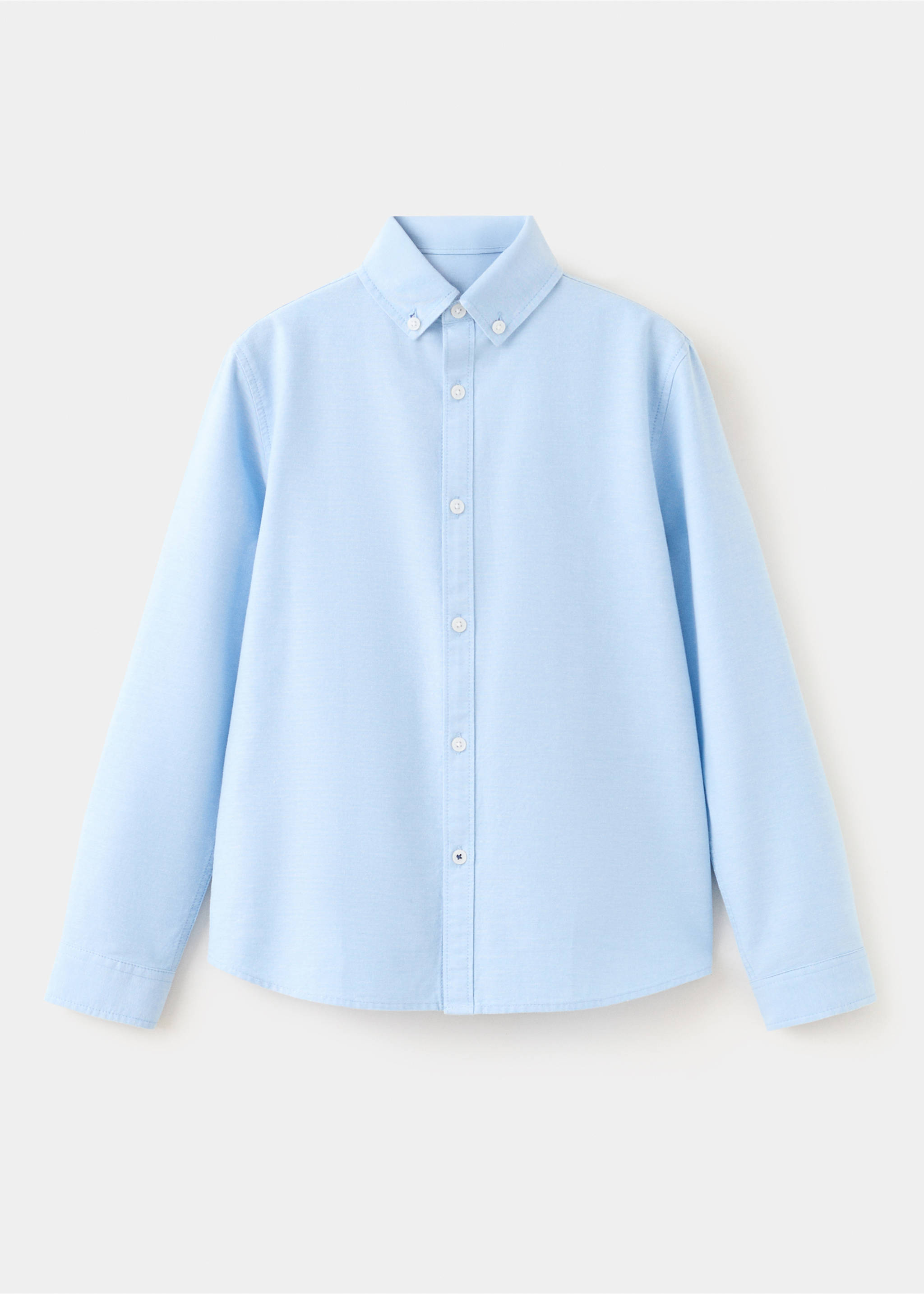 100% cotton Oxford shirt - Article without model, Sky Blue. Ref: 37091362-00.