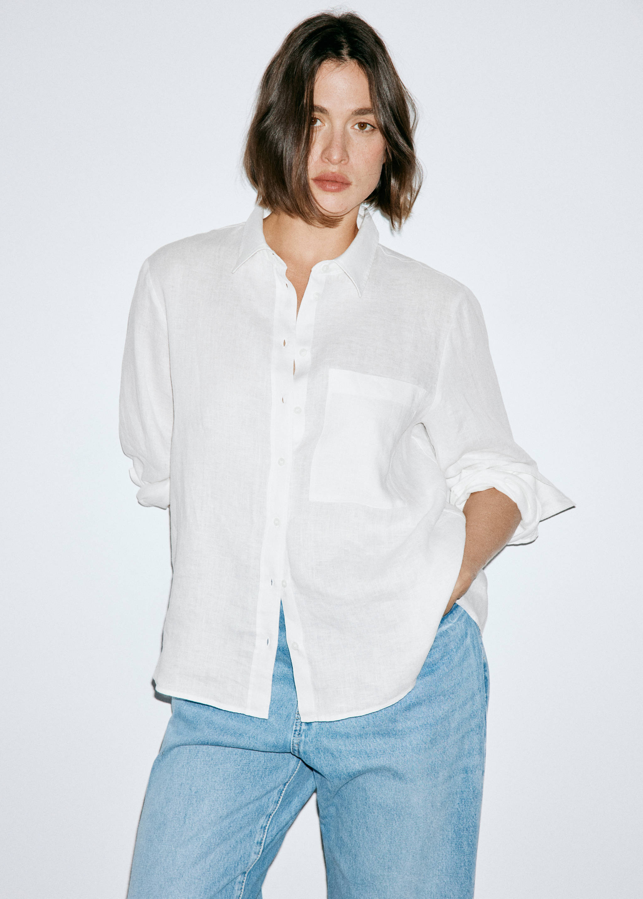Pocket linen shirt - Details of the article 6