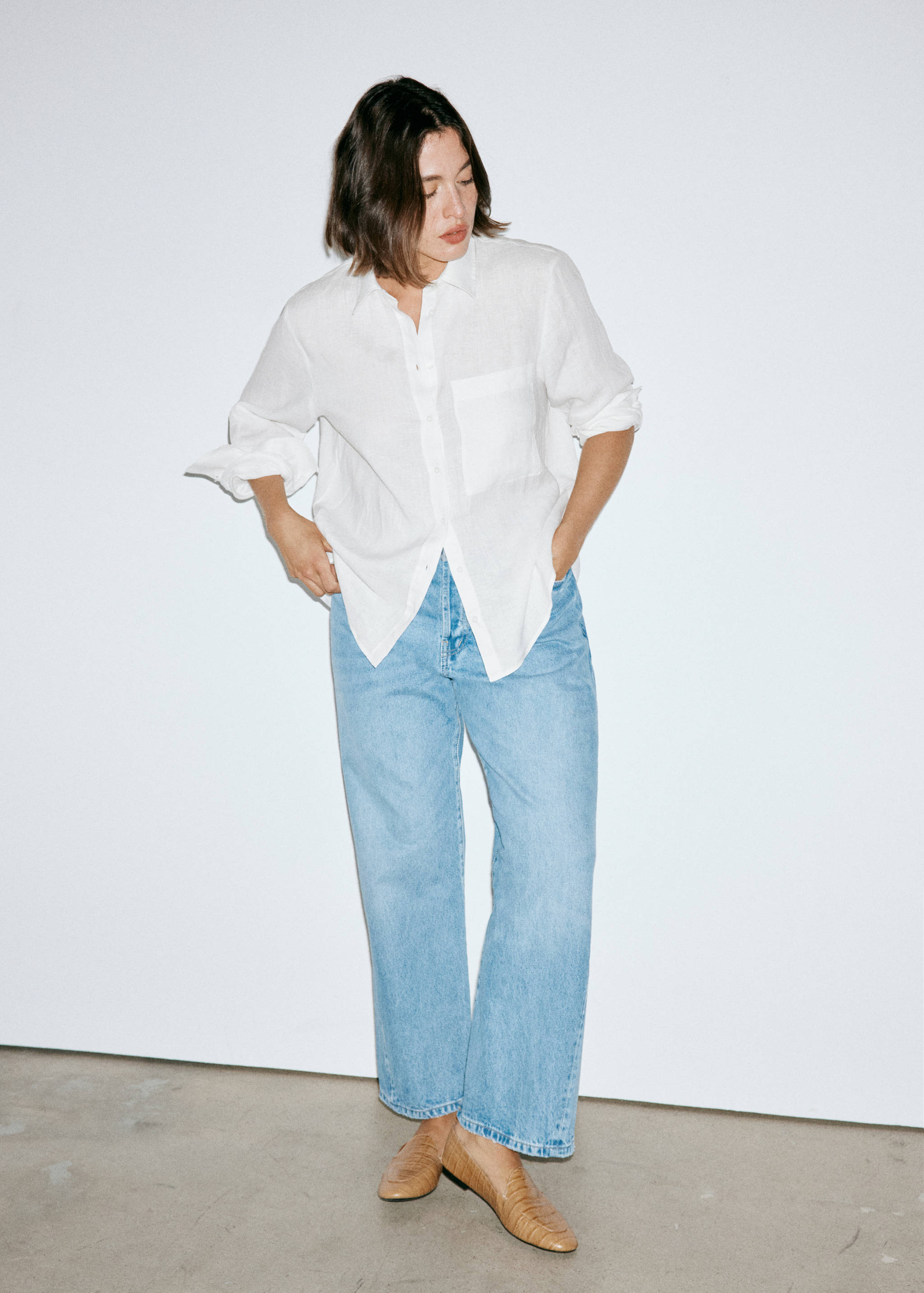 Pocket linen shirt - Details of the article 5