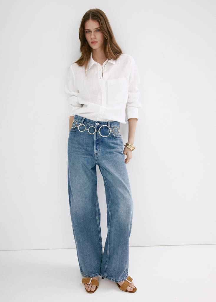 Pocket linen shirt — Off White