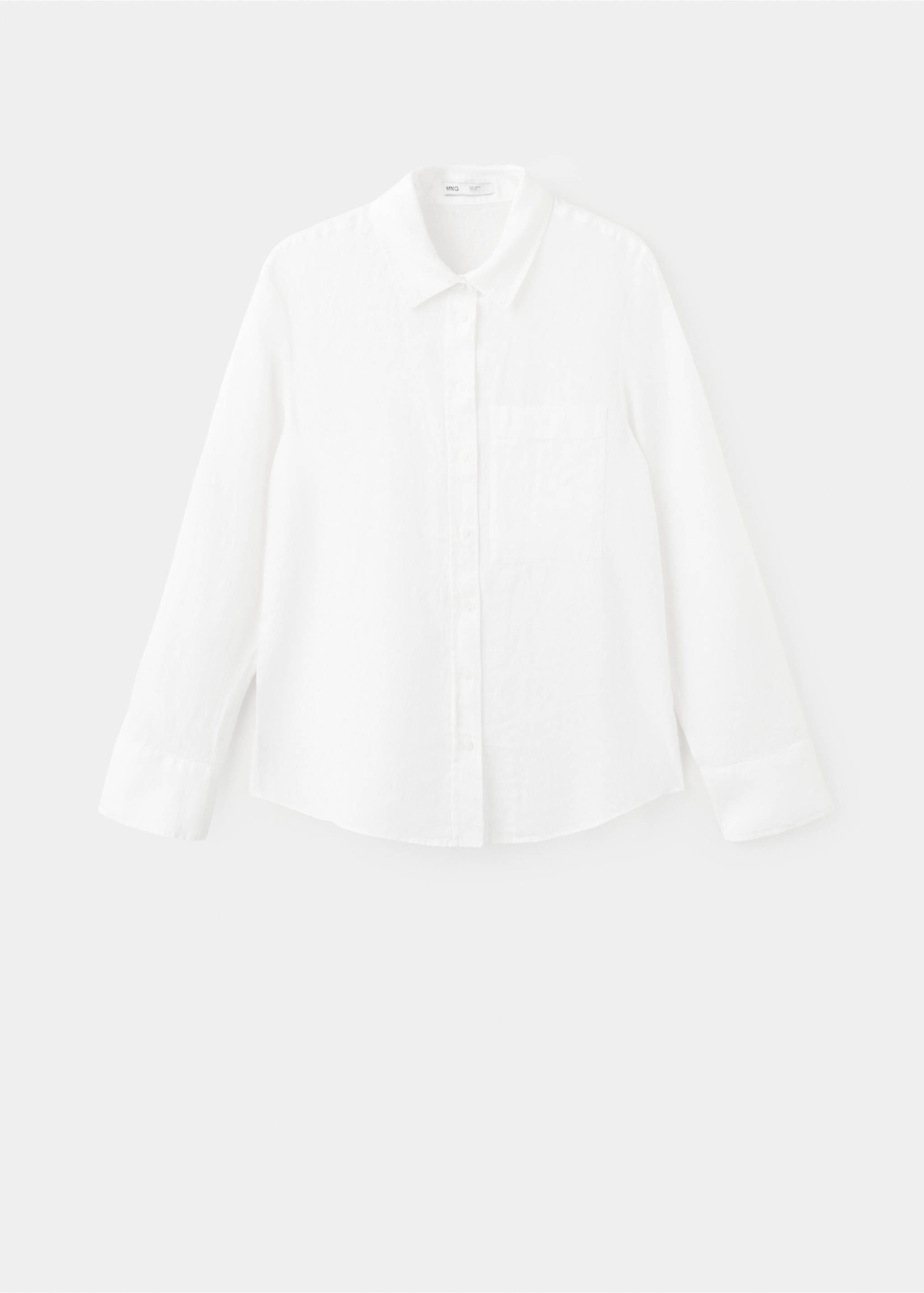 Chemise lin poche - Article sans modèle, Blanc cassé. Ref: 37091363-00.