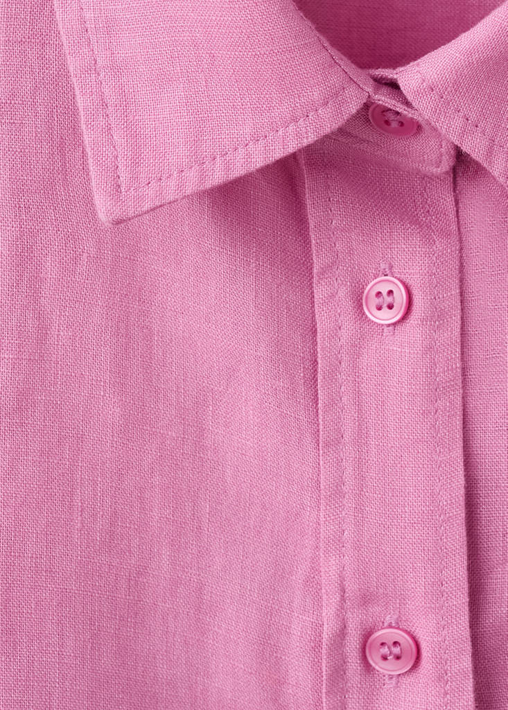 Pocket linen shirt — Pink