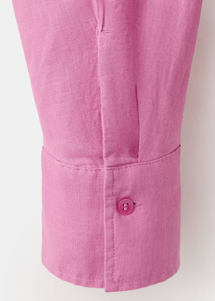 Pocket linen shirt — Pink