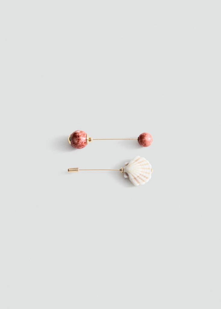 Set of 2 combined brooches — Gold