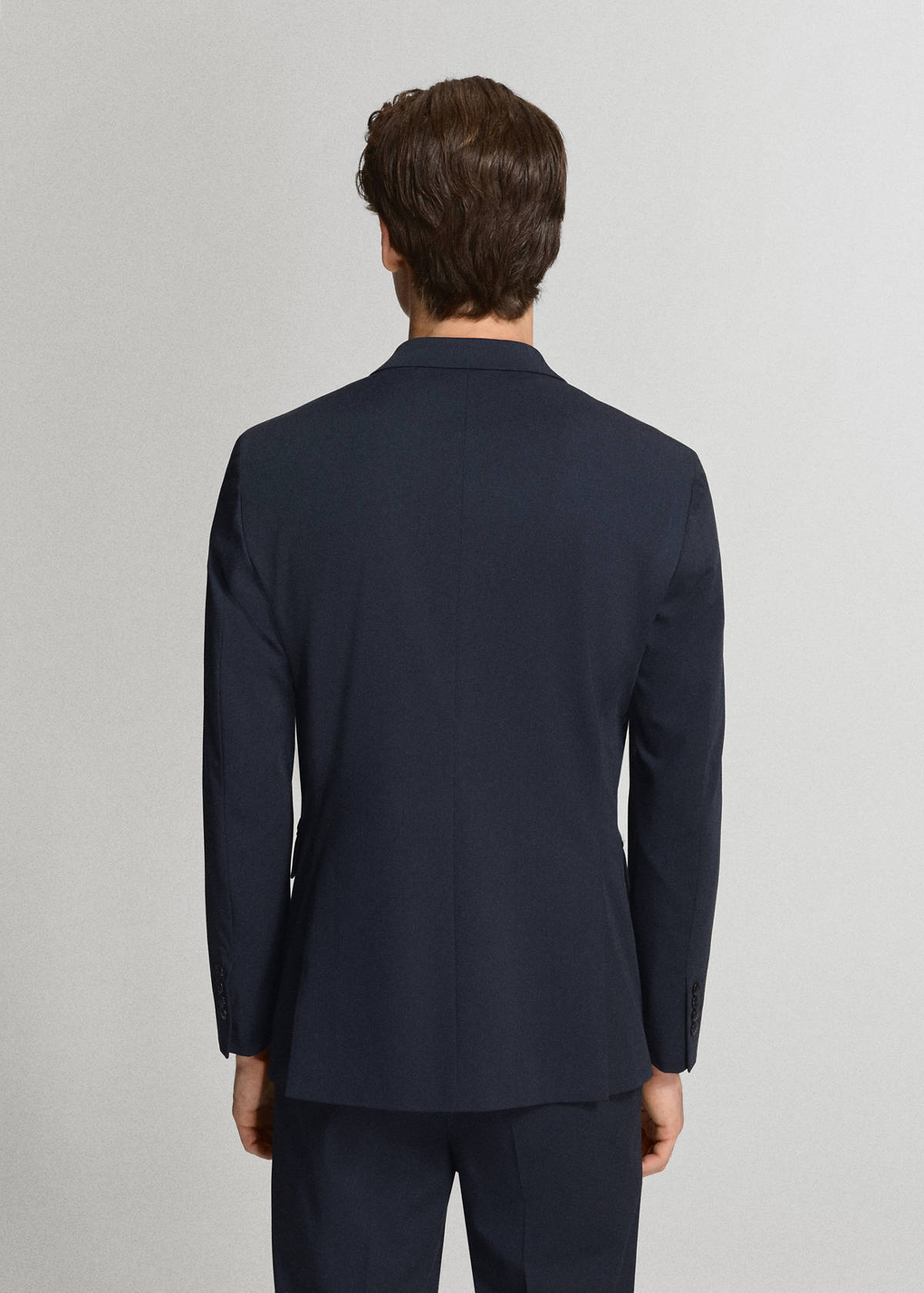 Super slim-fit suit jacket in stretch fabric — Dark Navy