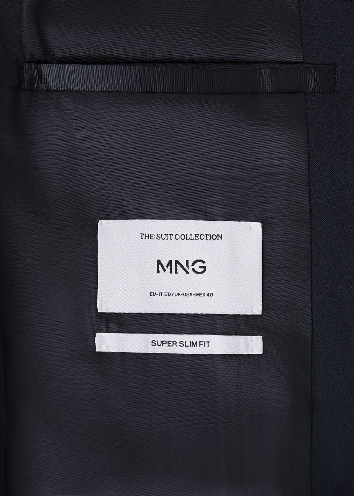 Super slim-fit suit jacket in stretch fabric — Dark Navy