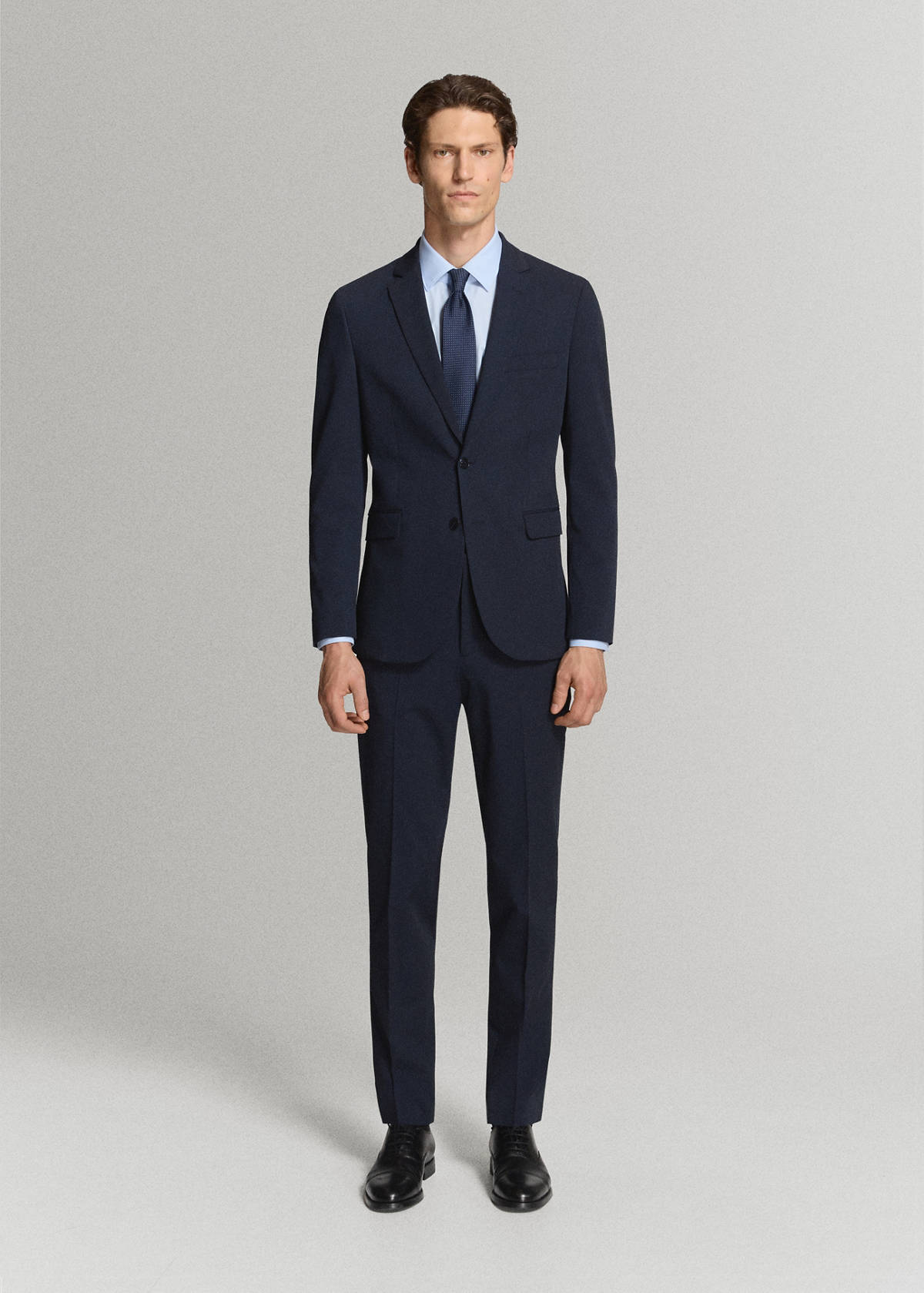 Super slim-fit suit jacket in stretch fabric — Dark Navy