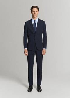 Super slim-fit suit jacket in stretch fabric — Dark Navy 10
