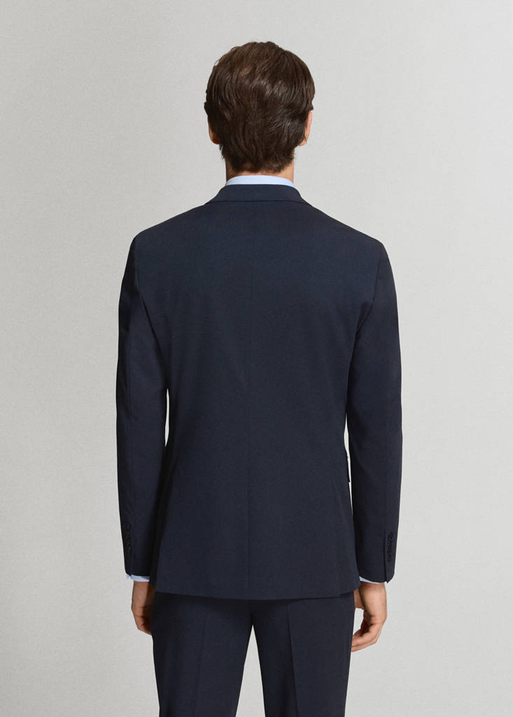 Super slim-fit suit jacket in stretch fabric — Dark Navy