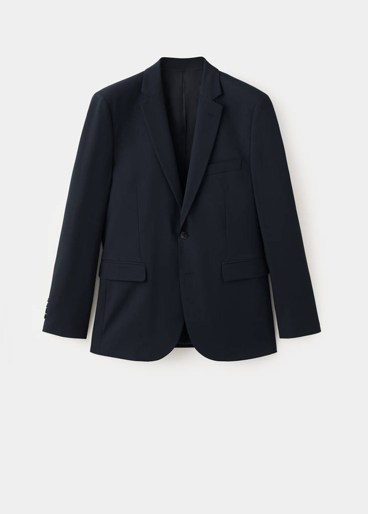 Super slim-fit suit jacket in stretch fabric — Dark Navy