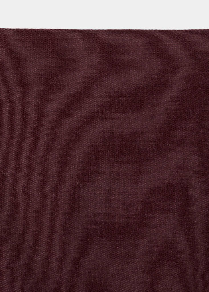 Linen skirt with floral embroidery — Maroon
