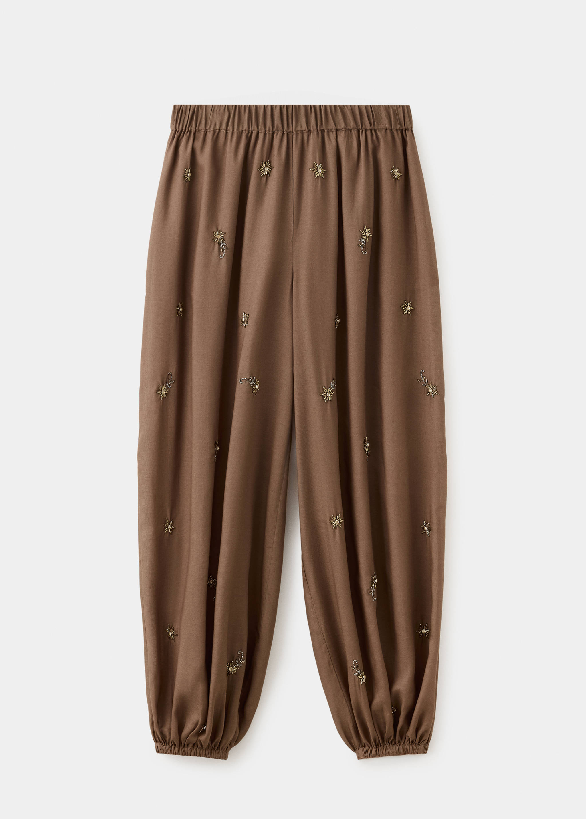 Pantalon balloon avec applications brodées - Article sans modèle