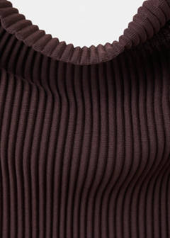 Textured top with bead detail on the back — Chocolate 5