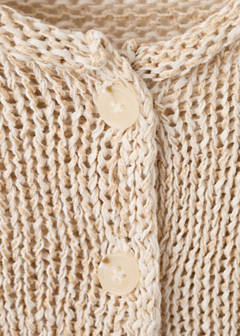 Buttoned marl knit gilet — Beige 10