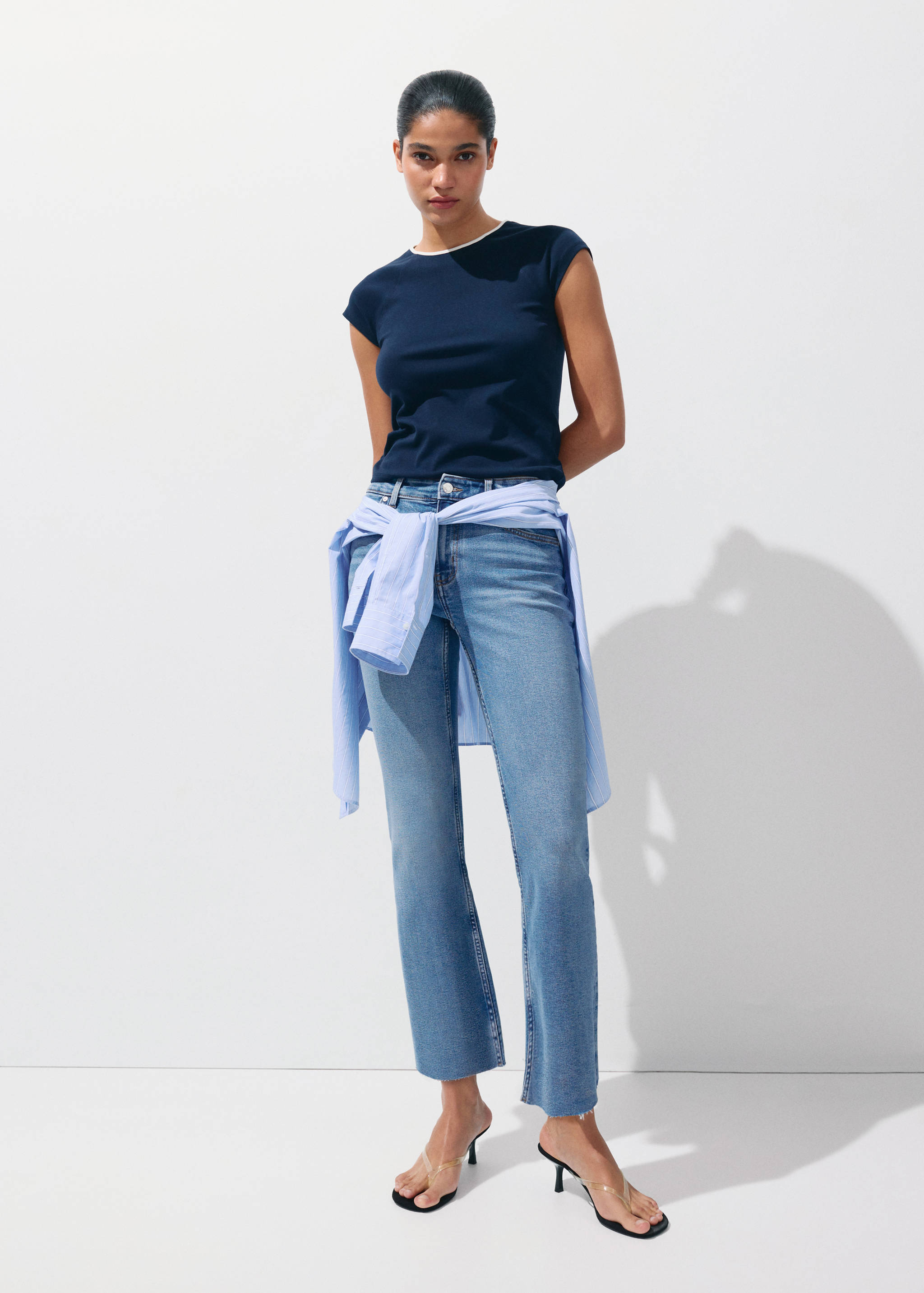 Džíny Sienna flare crop - Celkový náhled