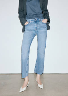 Sienna flared cropped jeans — Medium Blue 1