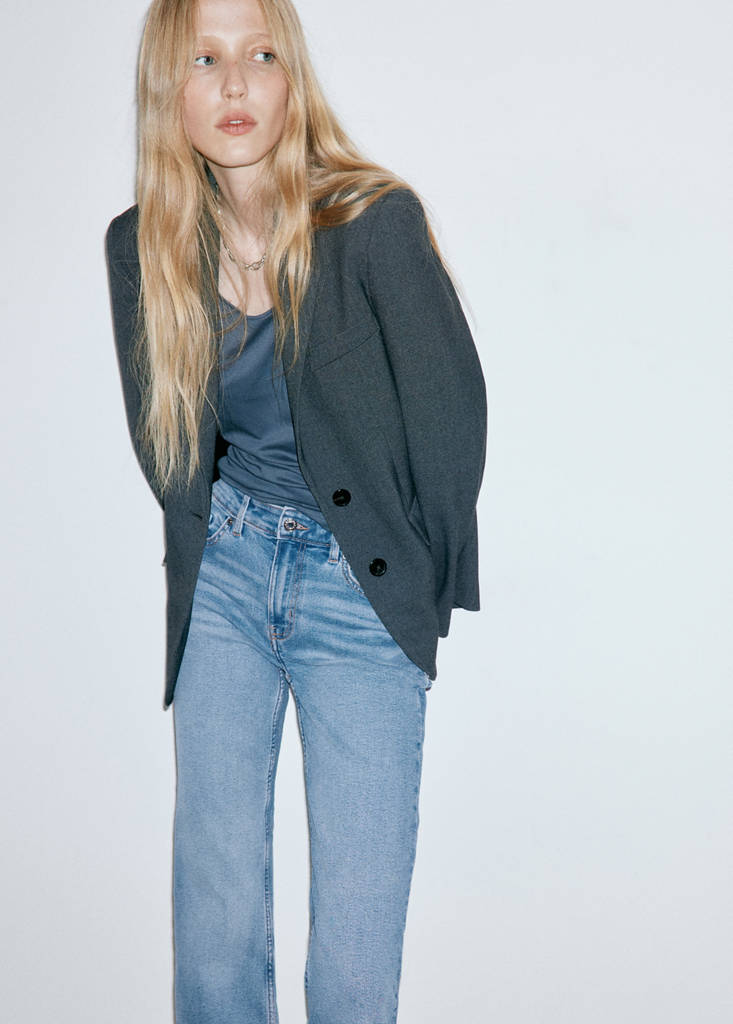 Sienna flared cropped jeans — Medium Blue