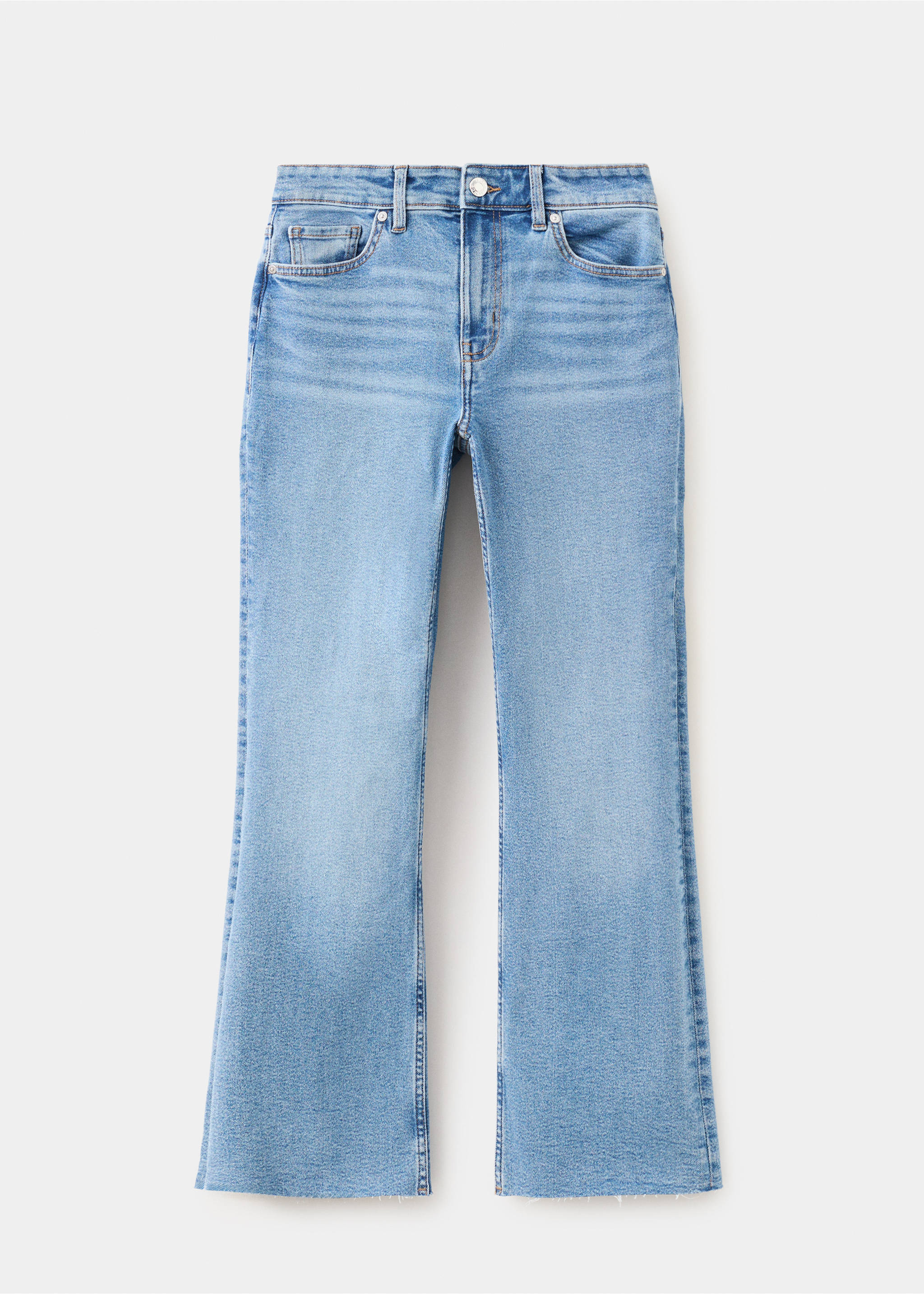 Sienna flared cropped jeans - Article without model, Medium Blue. Ref: 37091373-00.