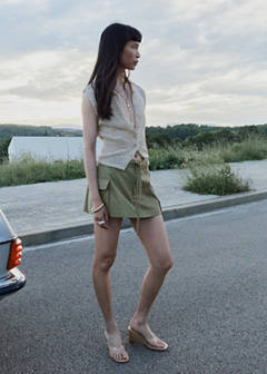 Cargo culottes with pockets — Khaki 2