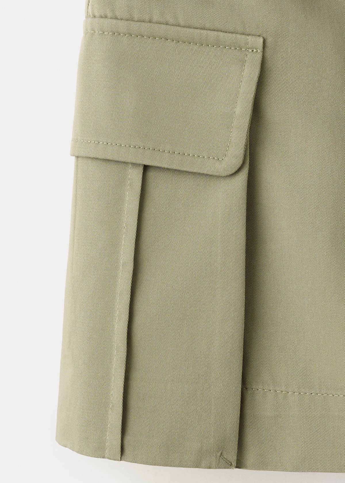 Cargo culottes with pockets — Khaki