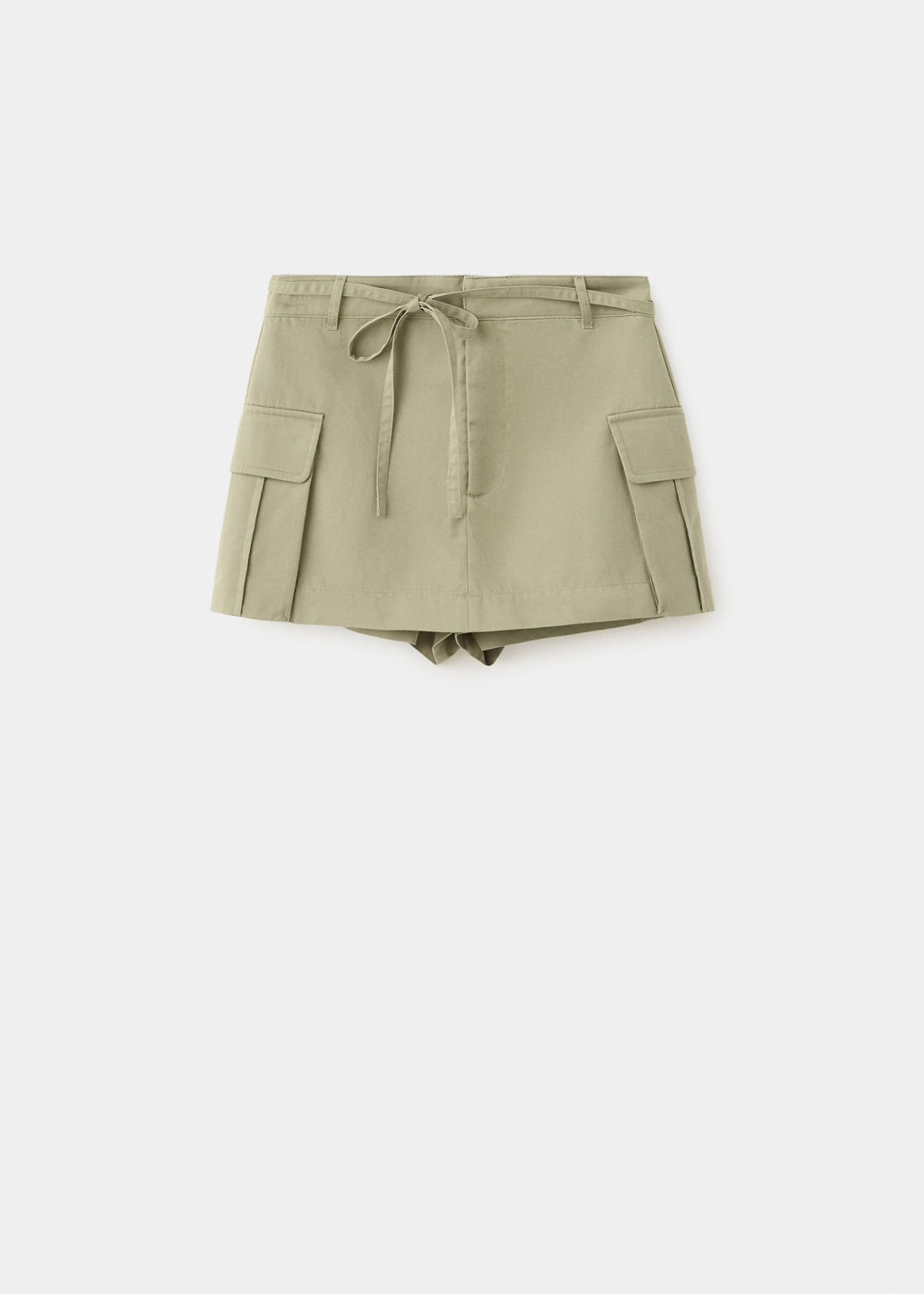 Cargo culottes with pockets — Khaki