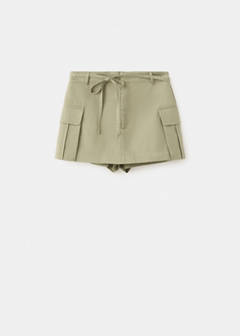 Cargo culottes with pockets — Khaki 4
