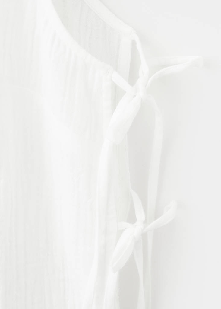 Double gauze top with ties