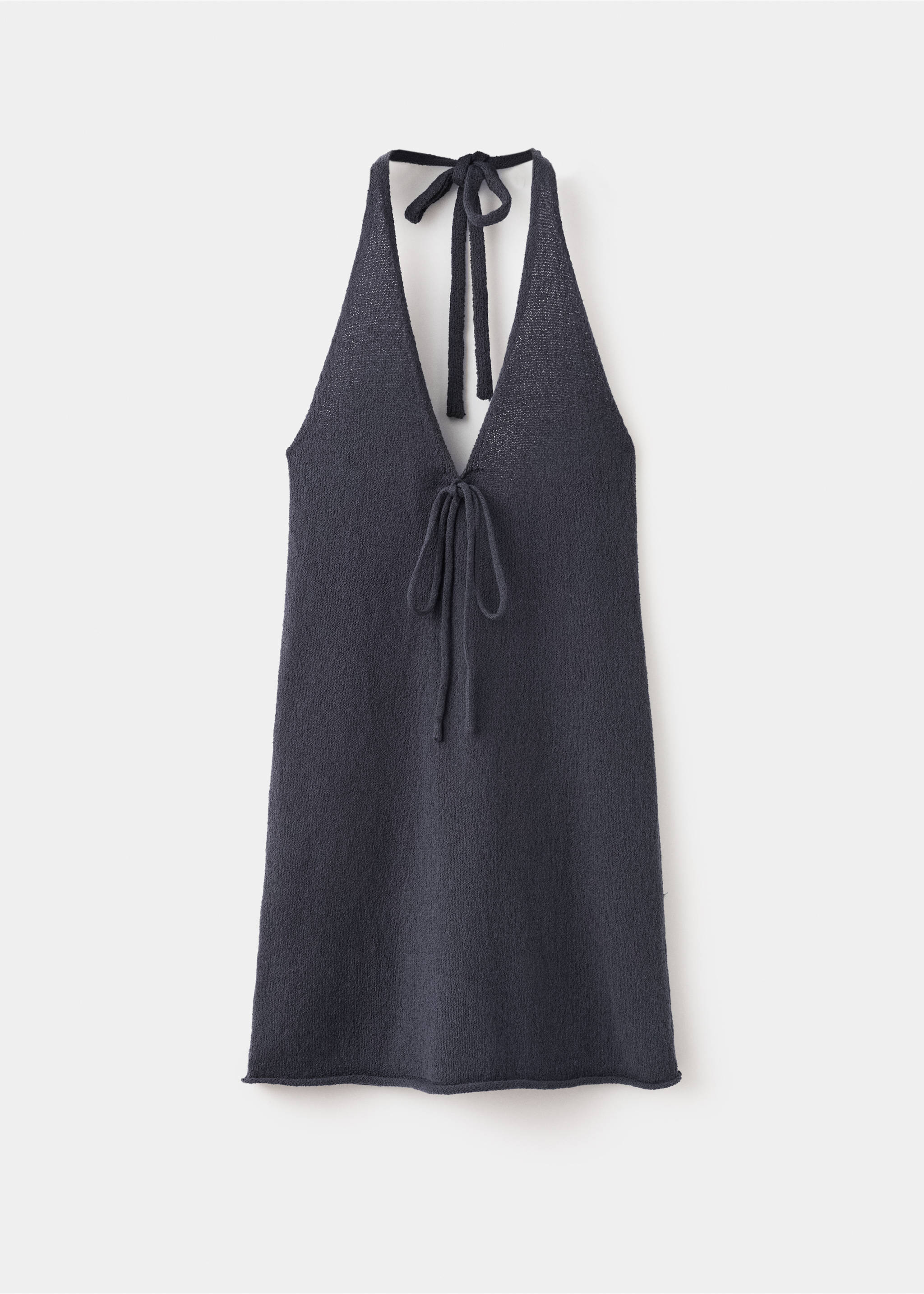 Robe maille nœud - Article sans modèle, Gris anthracite. Ref: 37091377-00.