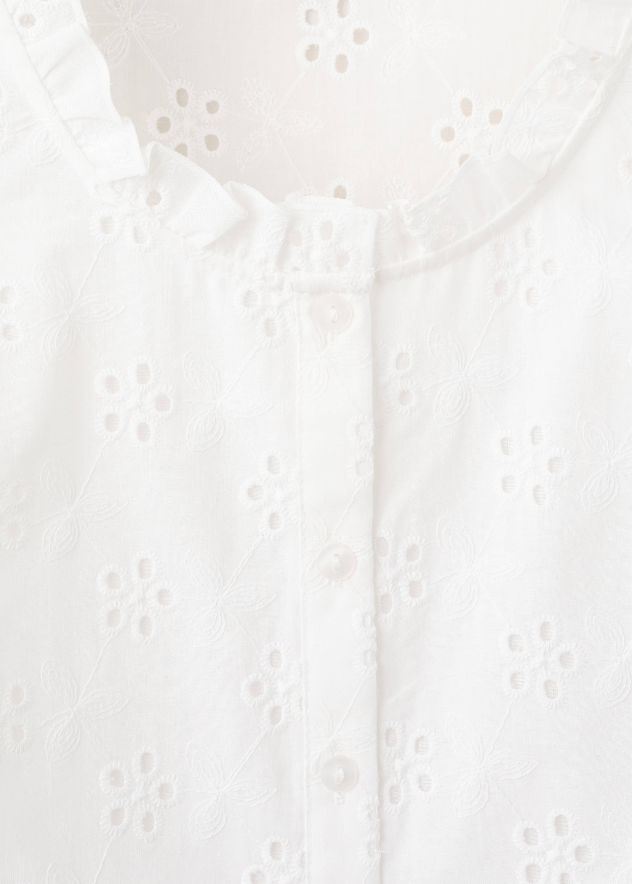 Cotton blouse with broderie anglaise embroidery - Details of the article 8