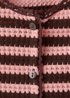 Striped knit top — Pastel Pink 8