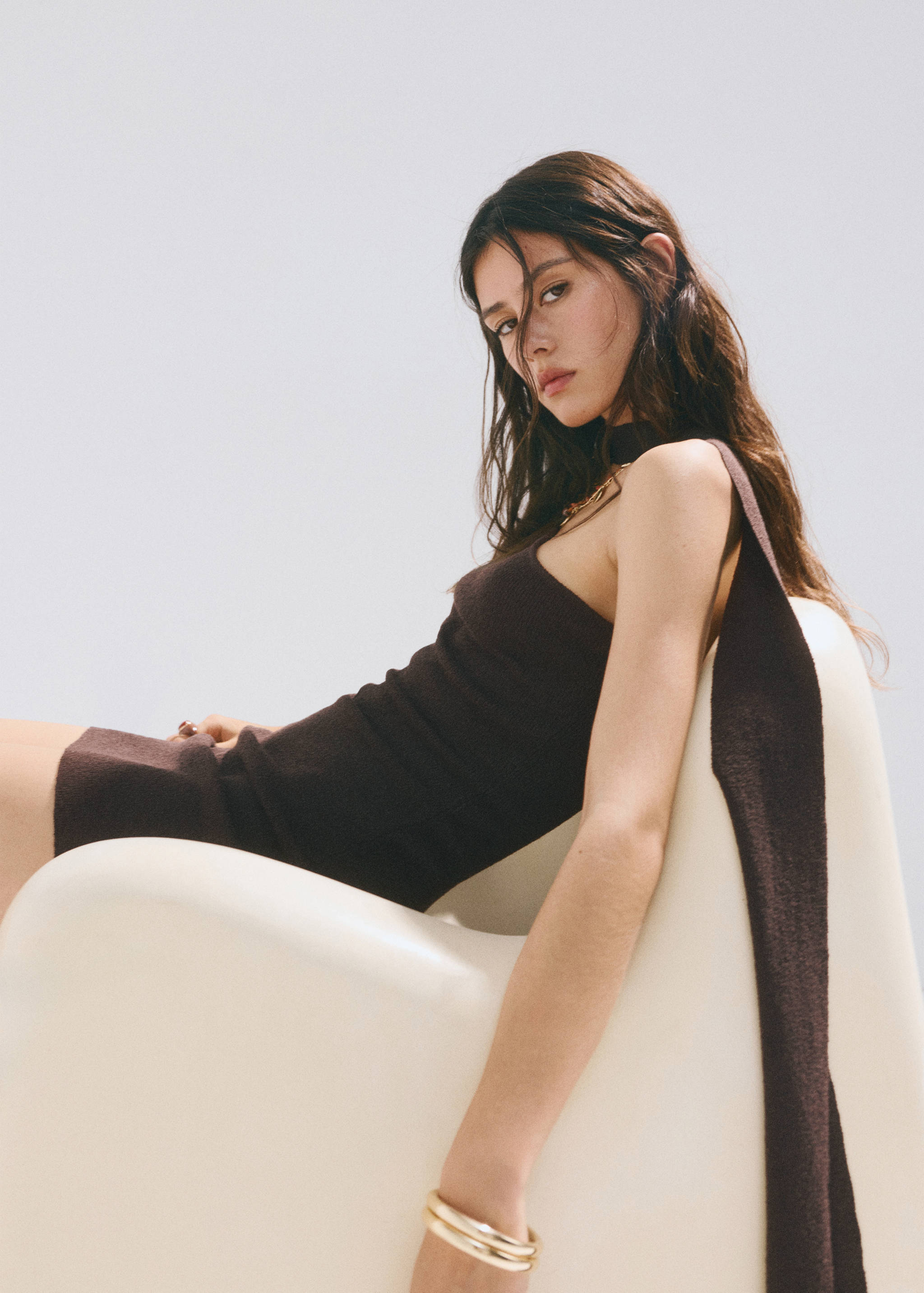 Asymmetrisches Strickkleid mit Fular - Detail des Artikels 2
