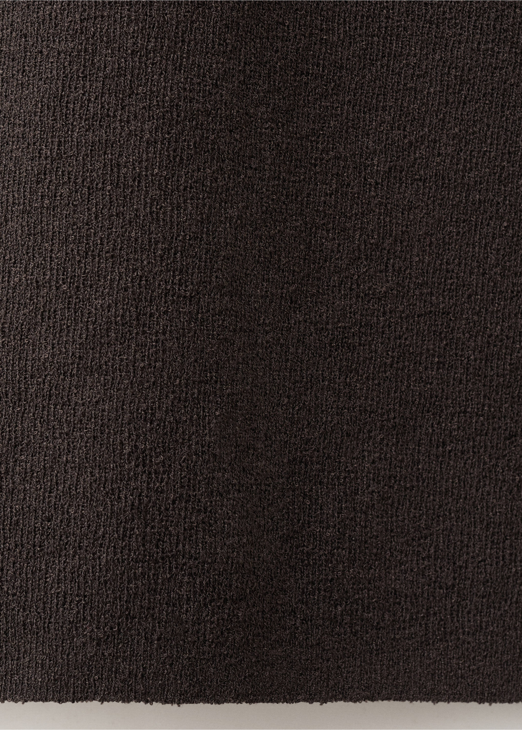 Asymmetric knit dress with foulard - Details of the article 0, Chocolate. Ref: 37091384-00.