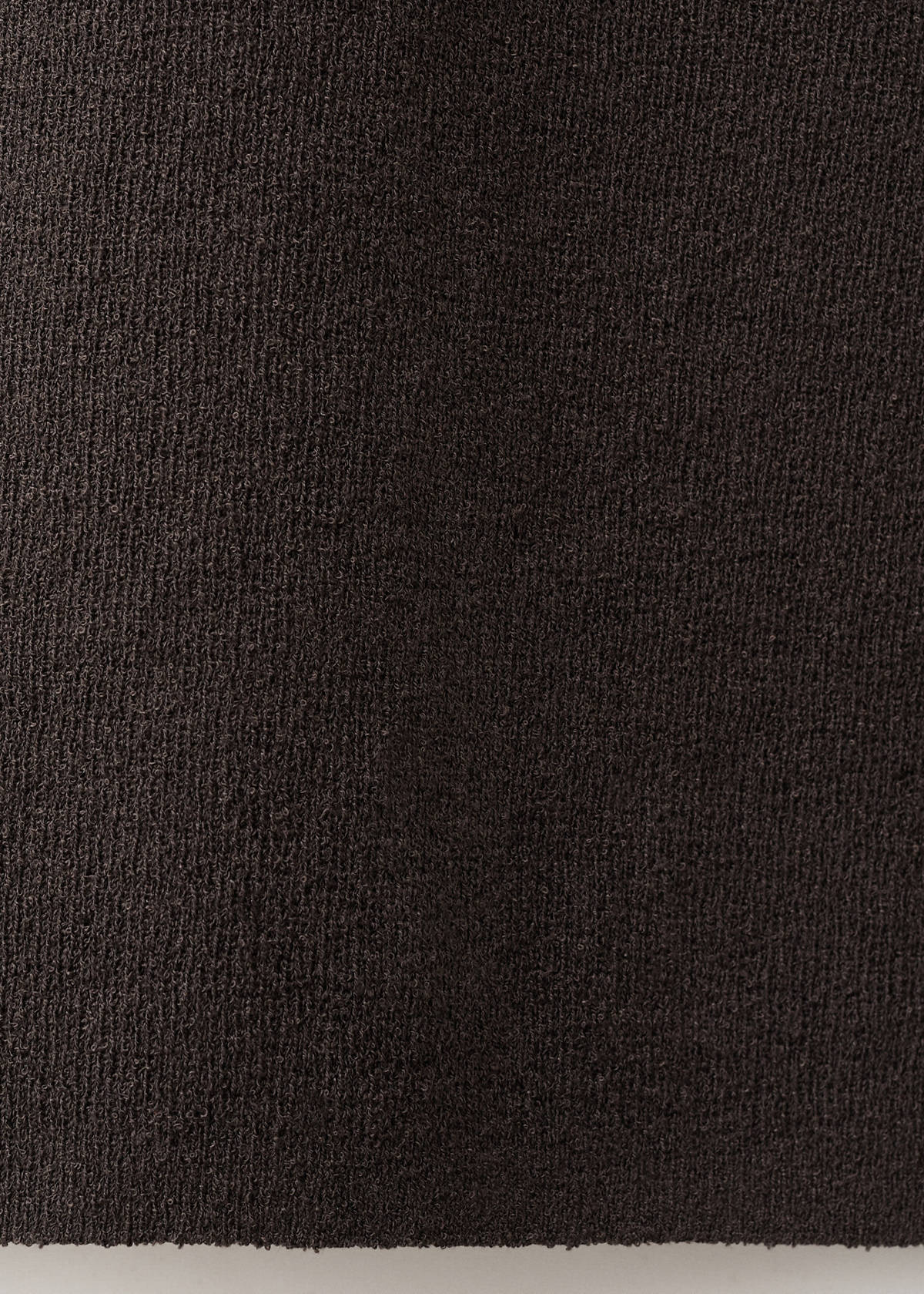 Asymmetric knit dress with foulard — Chocolate