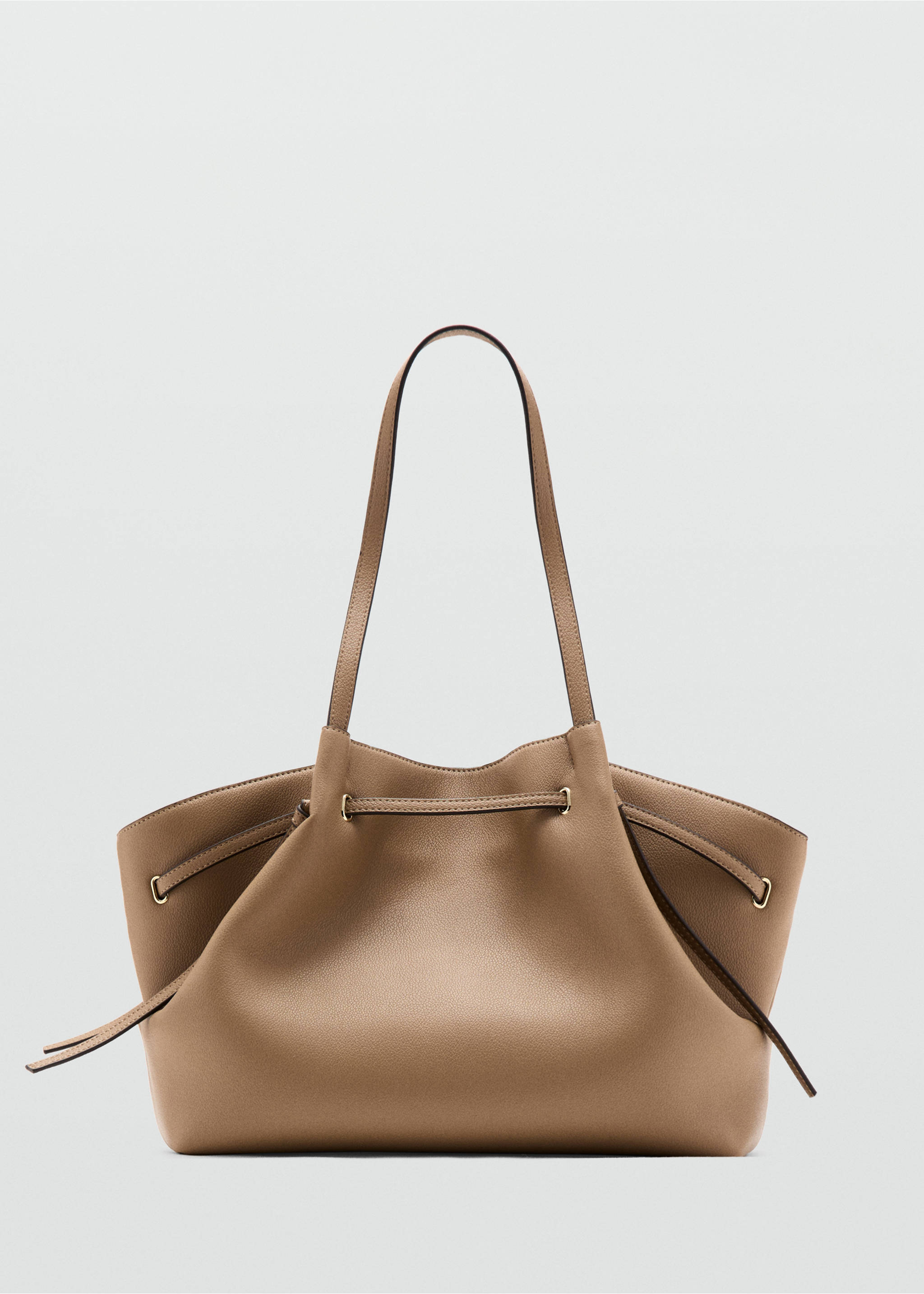 Bolso grande hombro efecto piel - Artículo sin modelo, Marrón medio. Ref: 37091387-00.