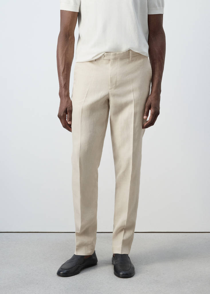 Amalfi 100% linen slim-fit suit trousers - thumbnail 9
