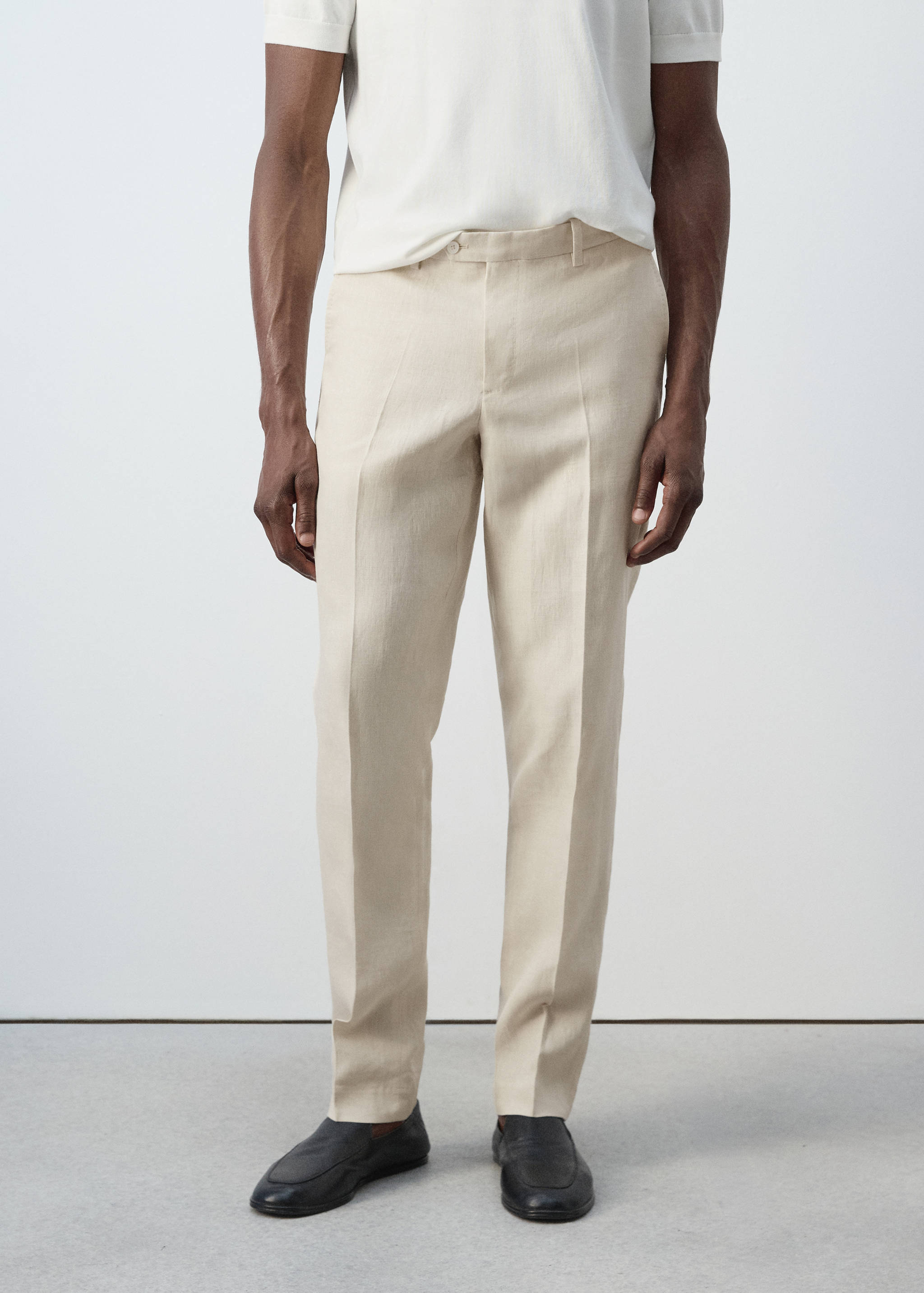 Pantalons vestit Amalfi 100% lli slim fit - Pla mig