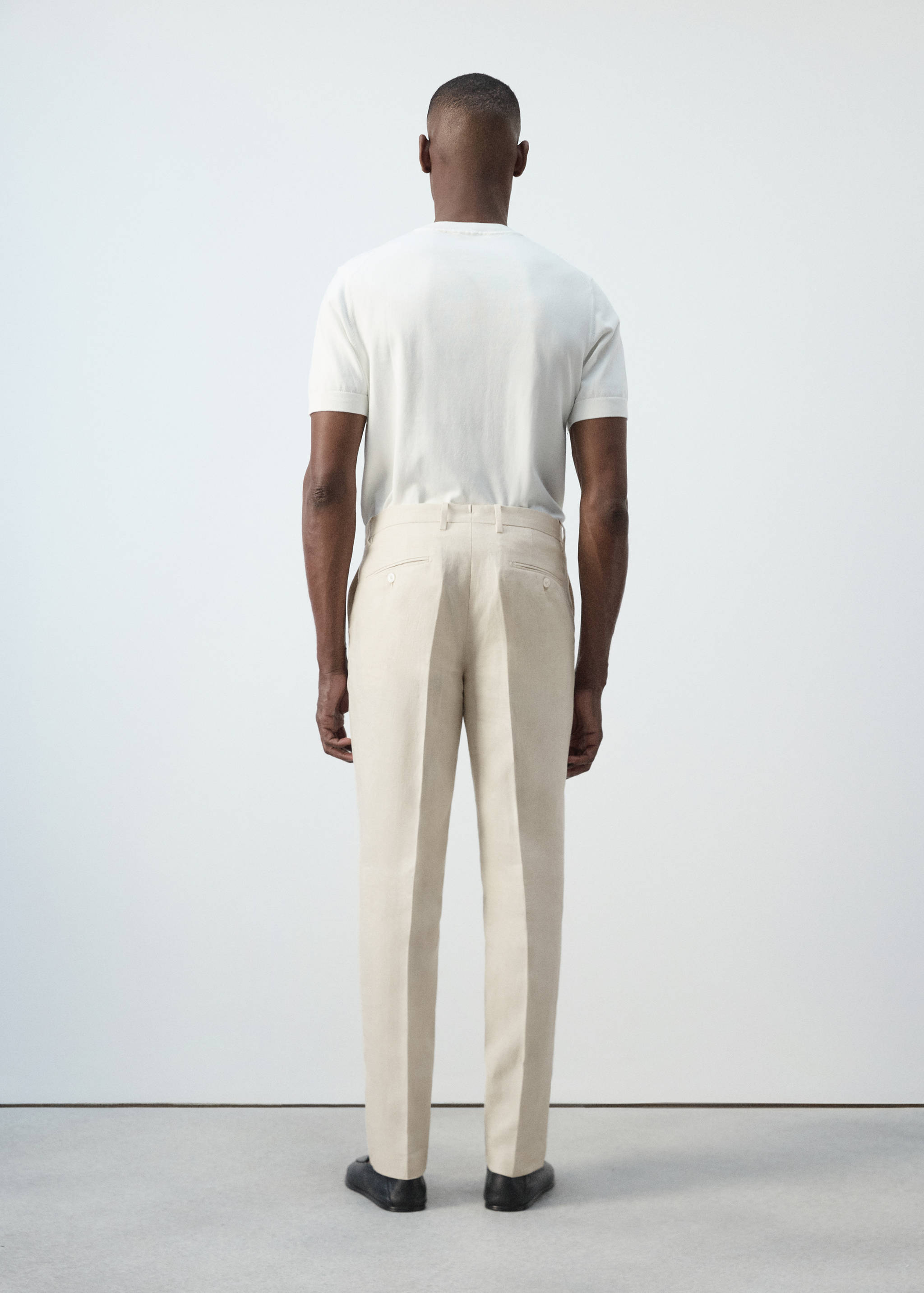 Pantalons vestit Amalfi 100% lli slim fit - Revers de l'article