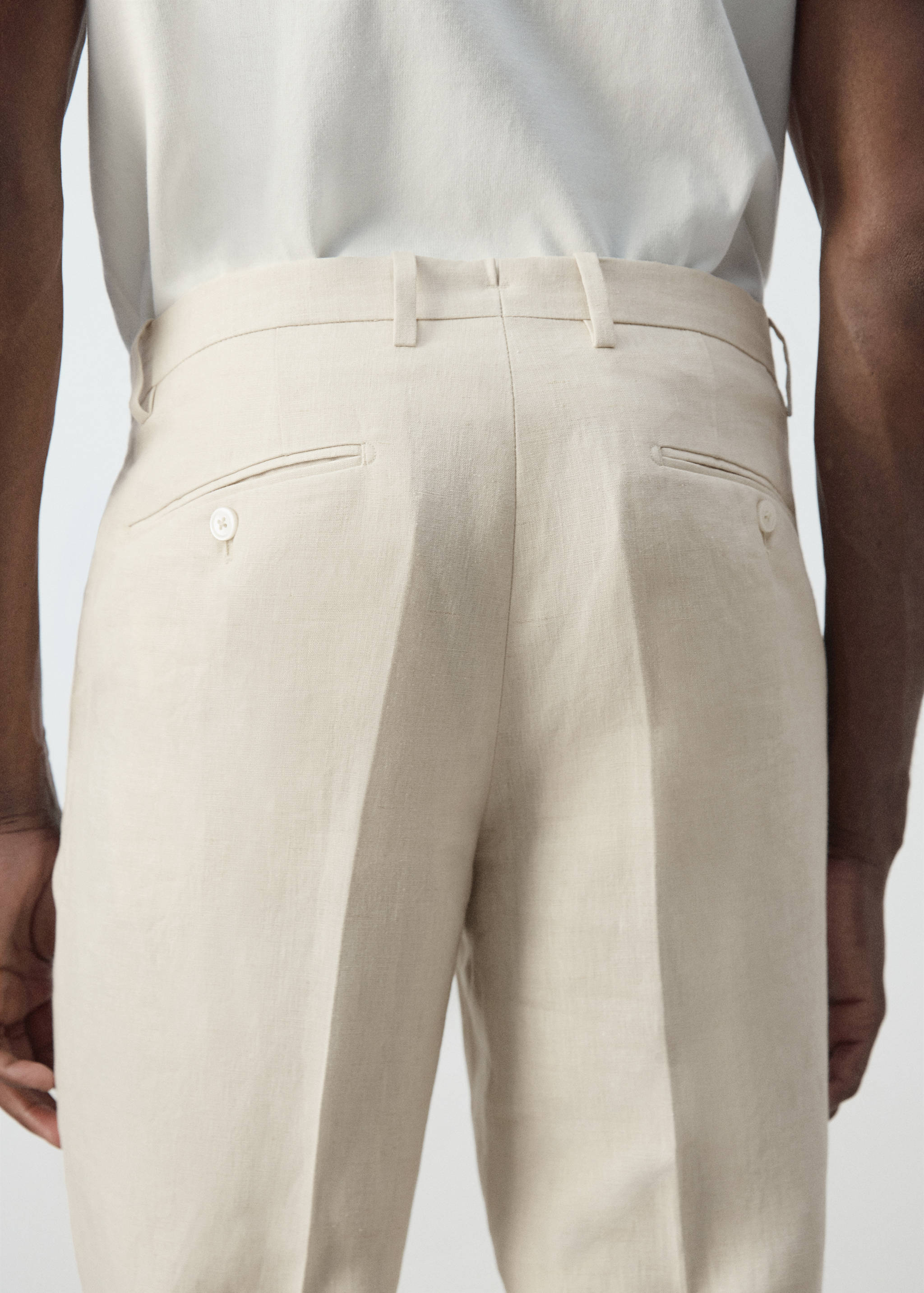 Pantalons vestit Amalfi 100% lli slim fit - Detall de l'article 1