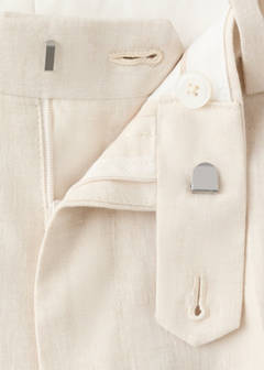 Amalfi slim fit suit trousers — Ecru 11